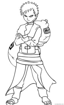 Dibujo de Pequeo Gaara Fresco para Colorear