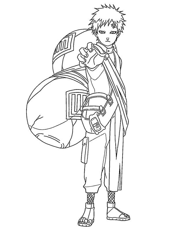Dibujo de Pequeo Gaara para Colorear