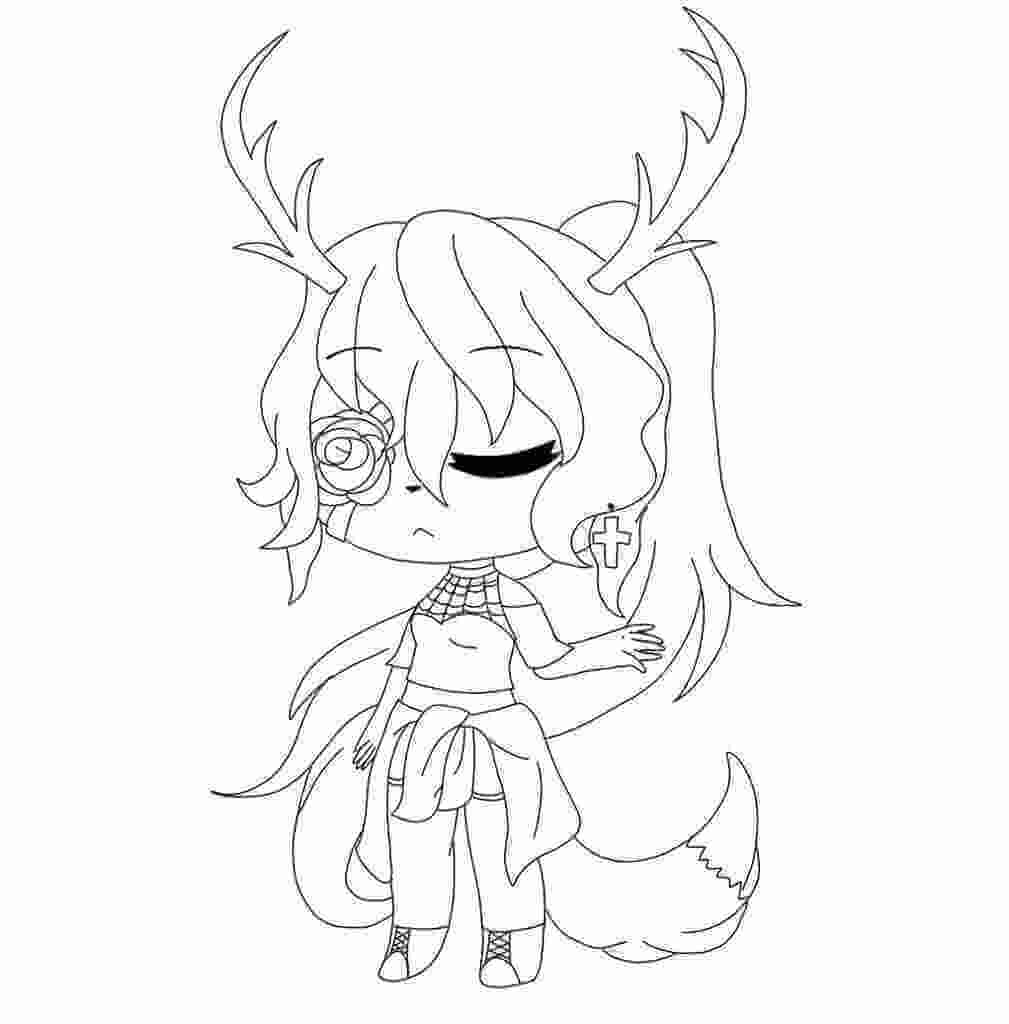 Dibujo de Anime Gacha Life para Colorear