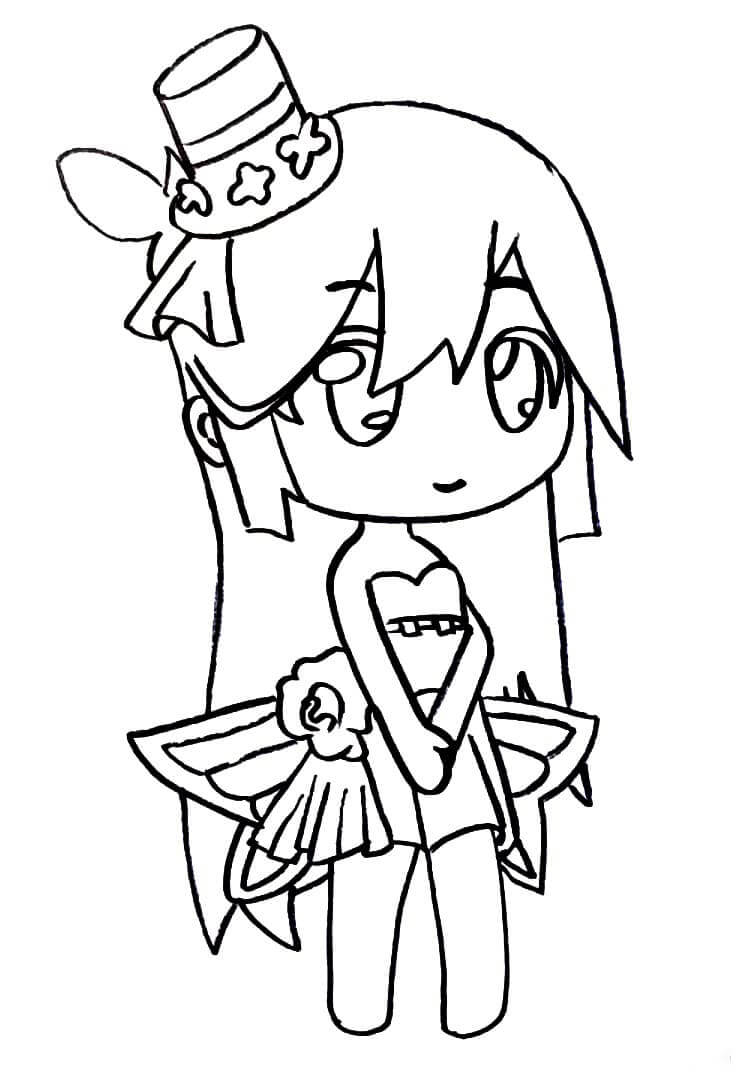 Dibujo de Gacha Life Midori Prefers para Colorear