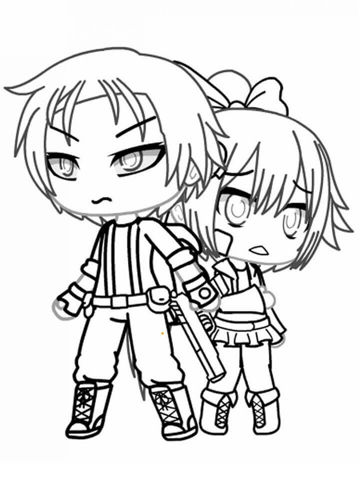 Dibujo de Gacha Life Miedo para Colorear
