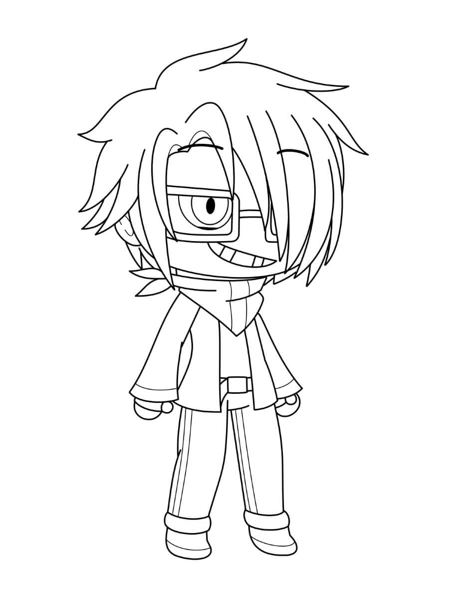 Dibujo de Ichi Maligno en Gacha Life para Colorear