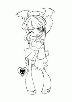 Dibujo de Linda Vida Gacha para Colorear