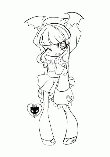 Dibujo de Linda Vida Gacha para Colorear