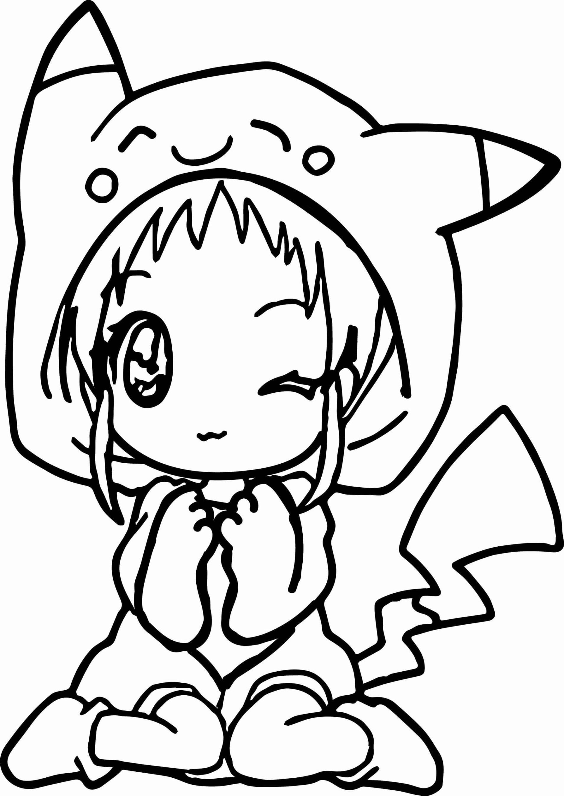 Dibujo de Linda Chica Manga de Gacha Life Scaled para Colorear