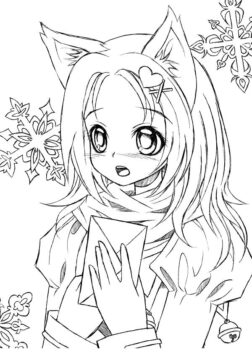 Dibujo de Personaje de Nia Galaxia Gacha Life para Colorear