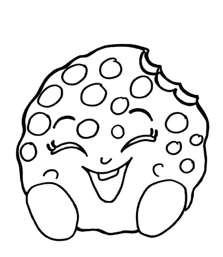 Dibujo de Galleta Chiflada para Colorear