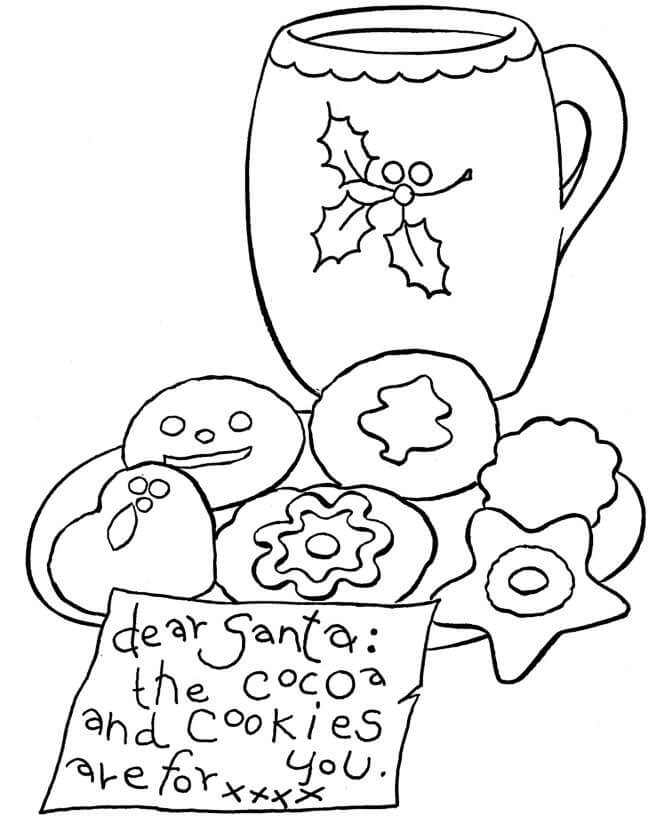 Dibujo de Galleta de Navidad Impresionante para Colorear