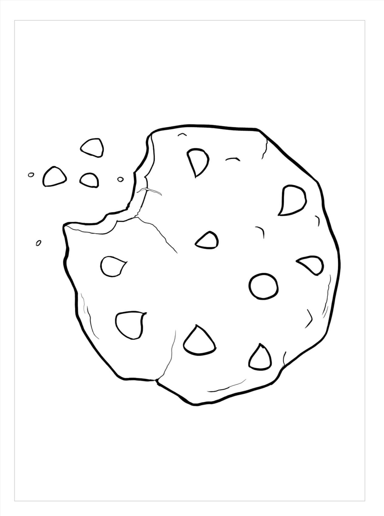 Dibujo de Galleta Normal para Colorear