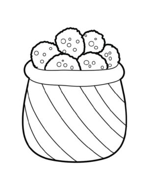 Dibujo de Tarro de Galletas para Colorear