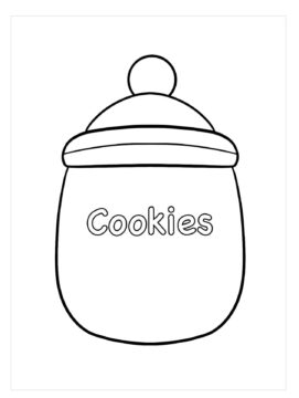Dibujo de Tarro de Galletas básico para Colorear