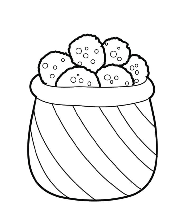 Dibujo de Tarro de Galletas para Colorear