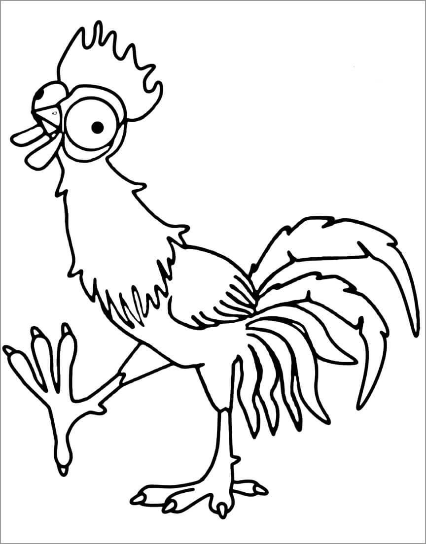 Dibujo de Gallo Estupido para Colorear