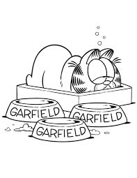 Dibujo de Garfield Durmiendo para Colorear