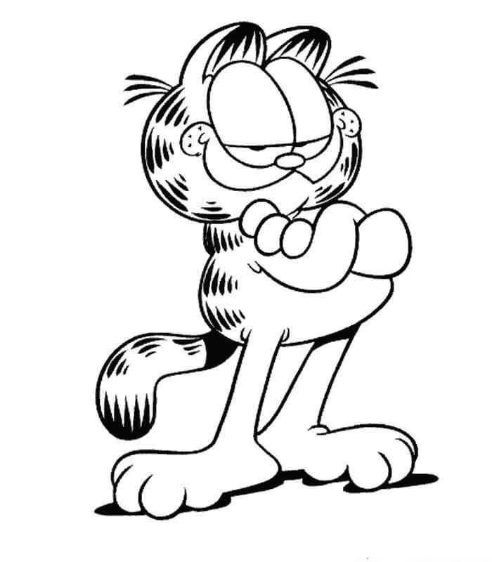 Dibujo de Genial Garfield para Colorear