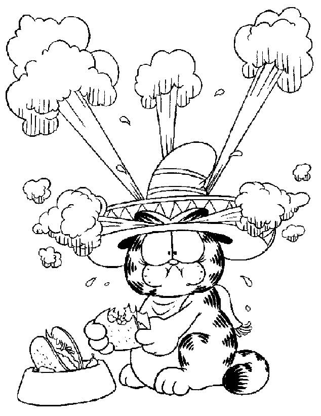 Dibujo de Lindo Garfield para Colorear