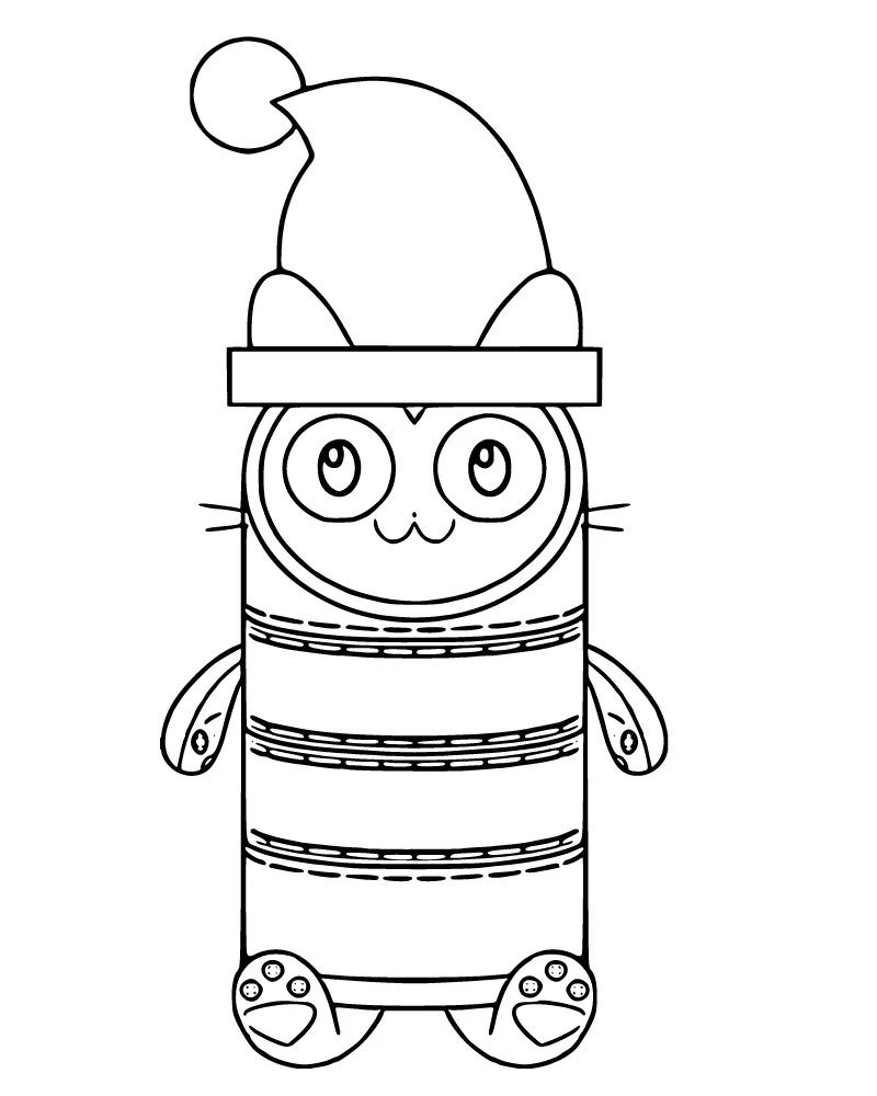 Dibujo de Creative Pillow Cat Page para Colorear