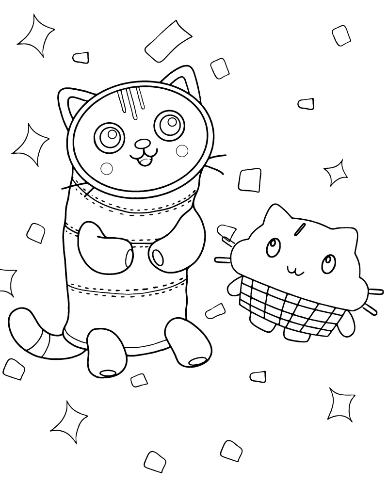 Dibujo de Gabbys Pillow Cat Drawing para Colorear