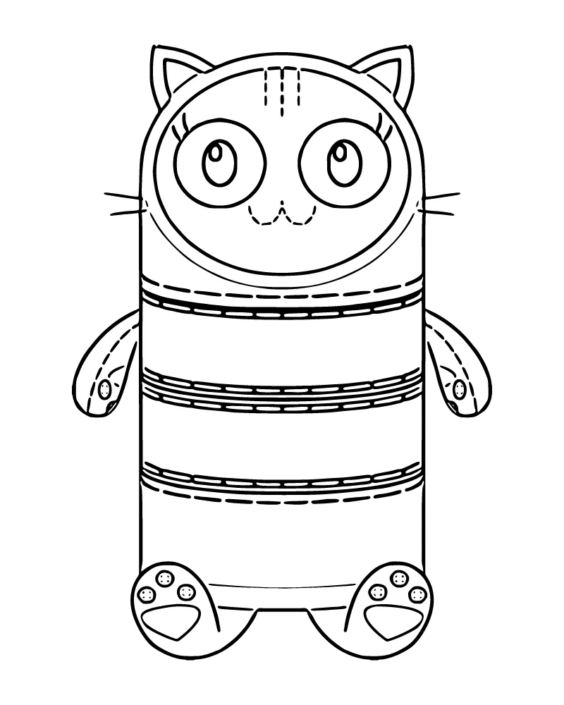 Dibujo de Pillow Cat Coloring Page para Colorear