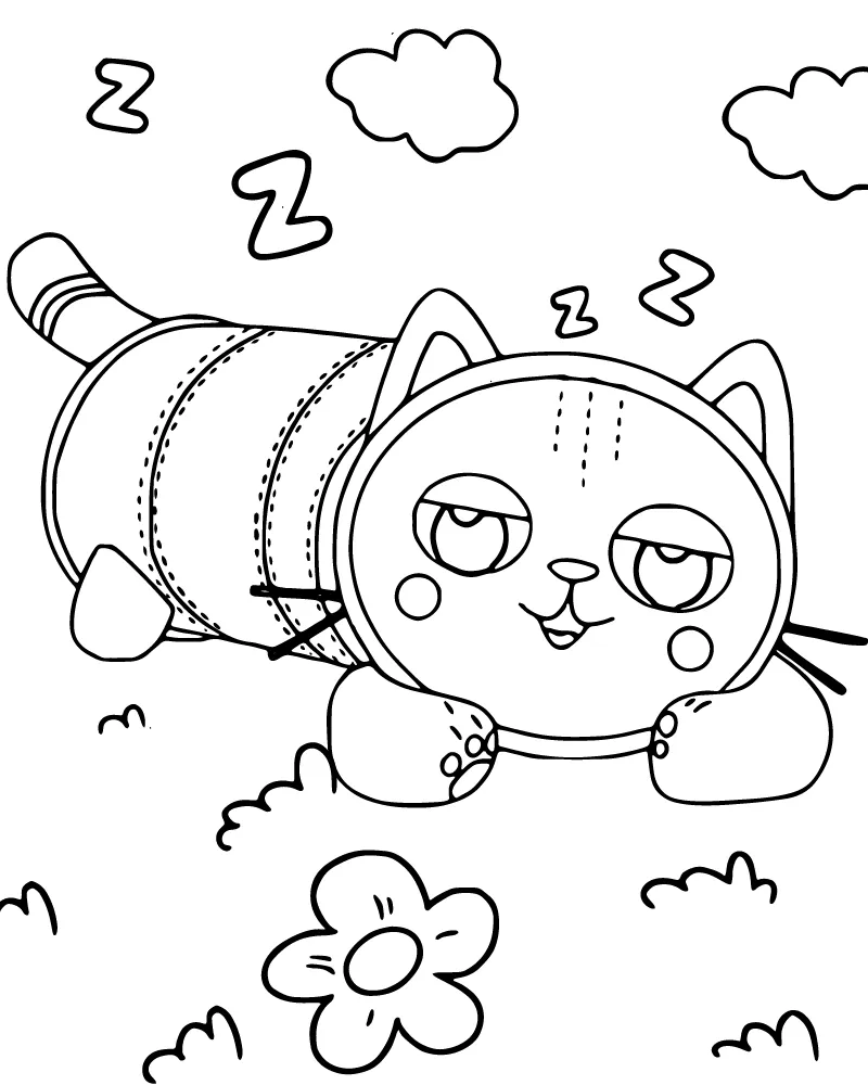 Dibujo de Pillow Cat Gabby S Dollhouse Coloring Page para Colorear