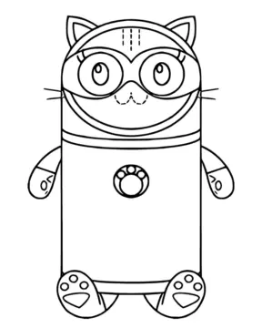 Dibujo de Pillow Cat In Different Outfit Coloring Page para Colorear