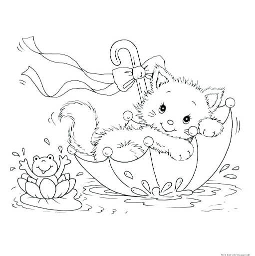Dibujo de Gatito Realista para Colorear