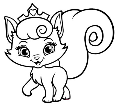 Dibujo de Princesa Gatito para Colorear