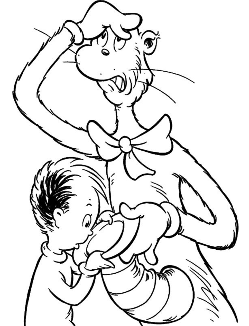 Dibujo de Conrad y Gato para Colorear