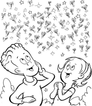 Dibujo de Nick y Sally para Colorear