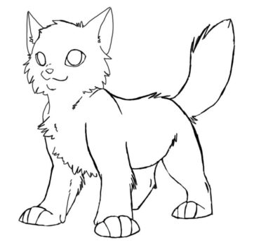 Dibujo de Resumen de Gato Guerrero para Colorear