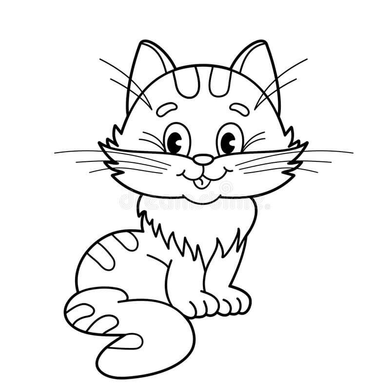 Dibujo de Buen Gato para Colorear