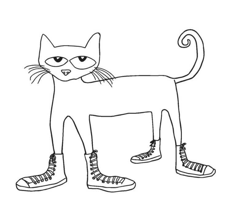 Dibujo de Gato Gracioso para Colorear
