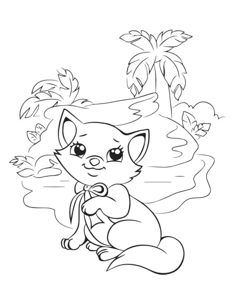 Dibujo de Gato Increible para Colorear