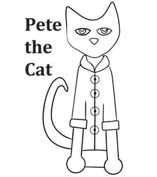 Dibujo de Pete el Gato para Colorear