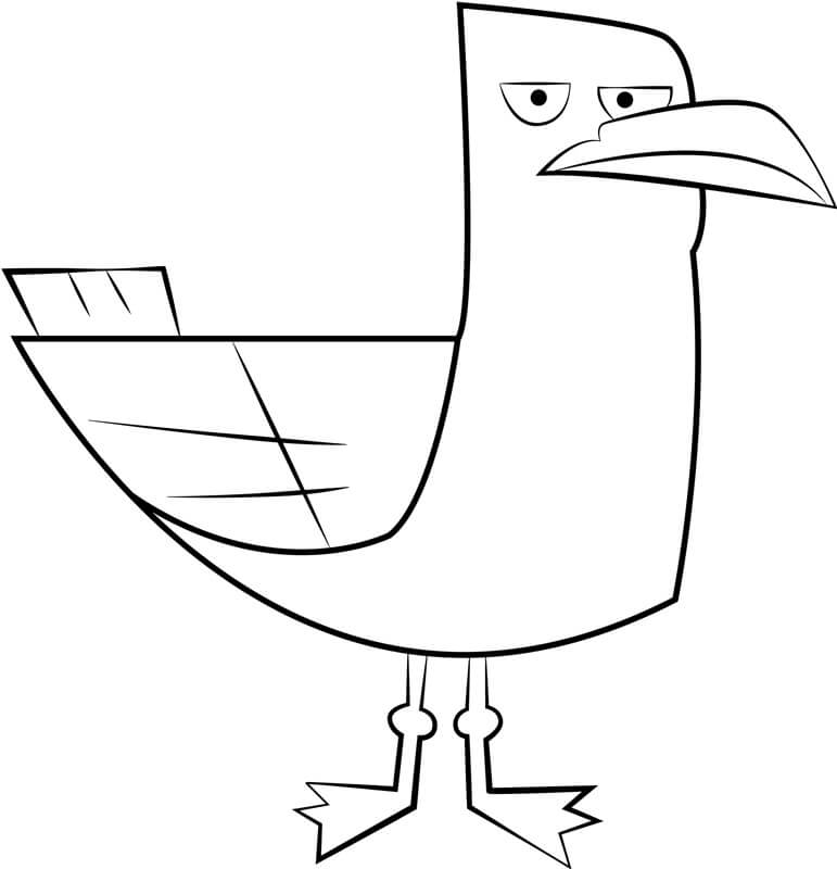Dibujo de Gaviota para Colorear
