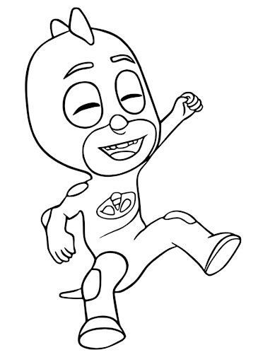 Dibujo de Gecko de Pj Masks para Colorear