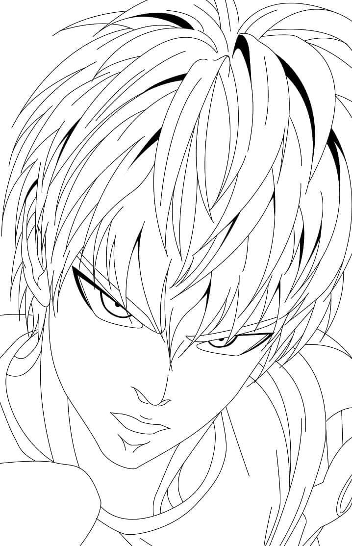 Dibujo de Cabeza Genos para Colorear