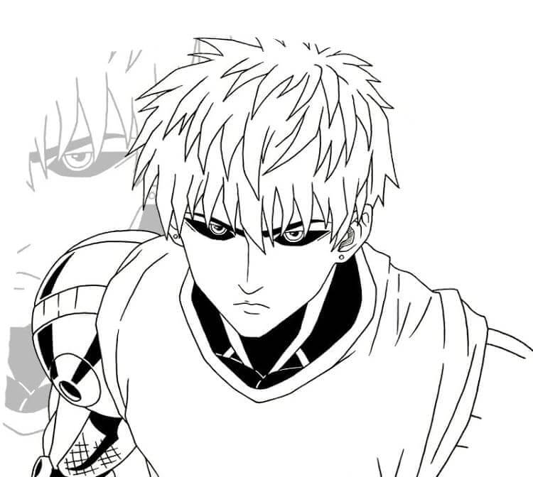 Dibujo de Genos Guapo para Colorear