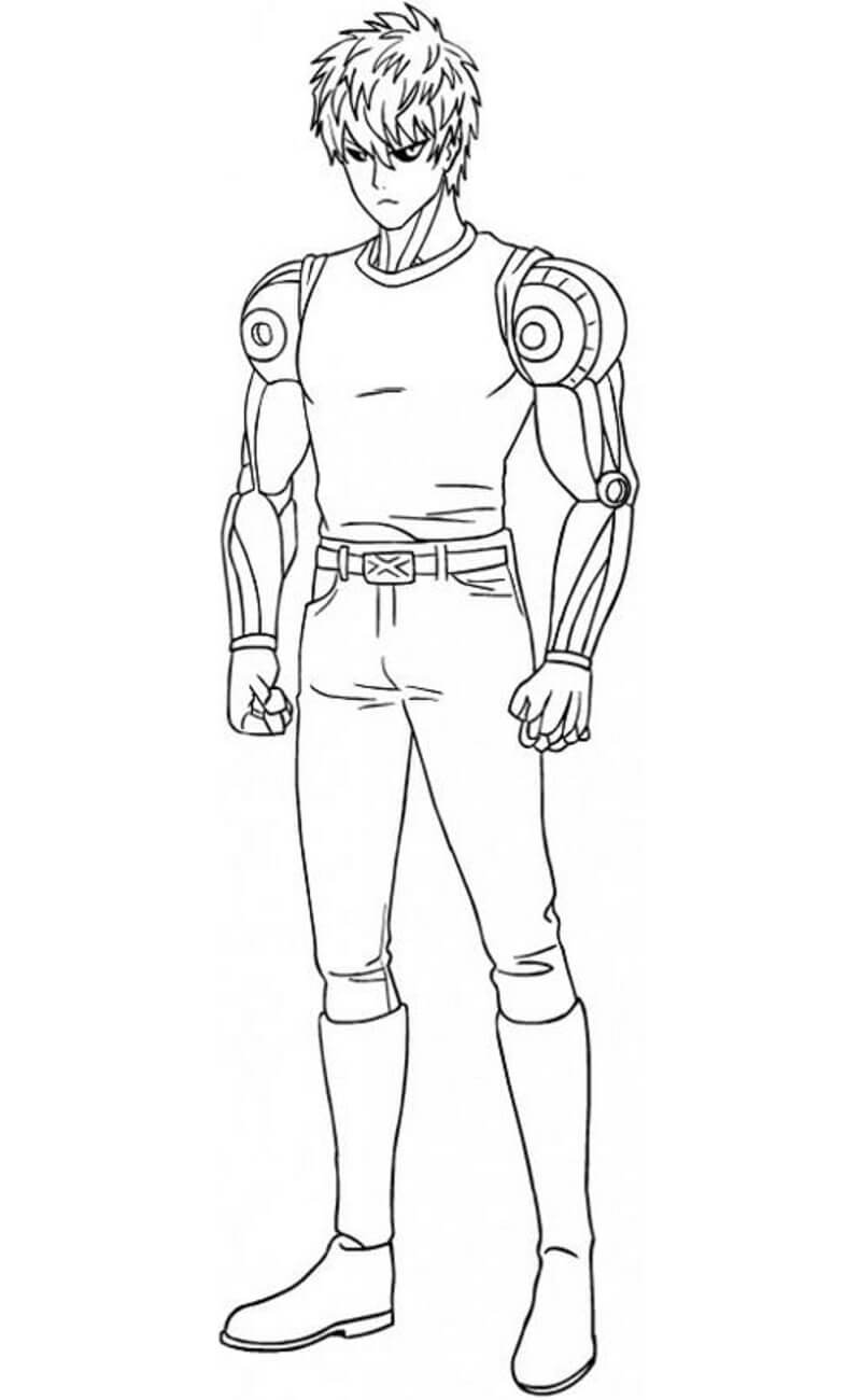 Dibujo de Genos Impresionante para Colorear