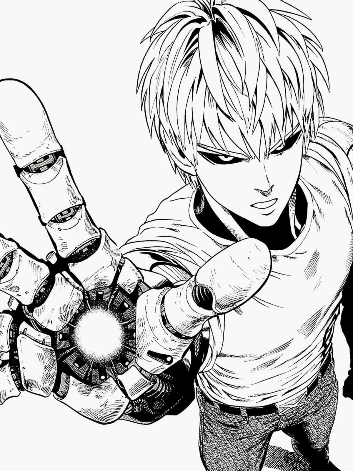 Dibujo de Genos Luchando para Colorear