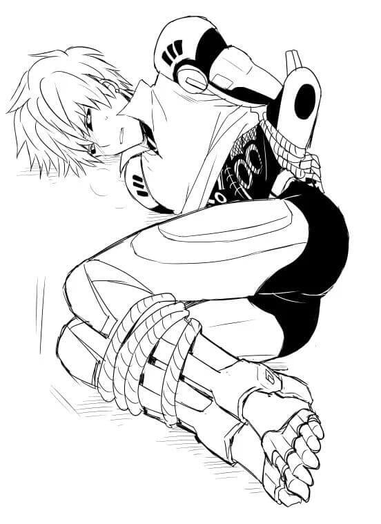Dibujo de Genos Est Atrapado para Colorear