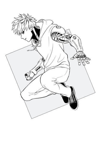 Dibujo de Salto Genos para Colorear