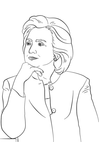 Dibujo de Paciencia Hillary Clinton para Colorear