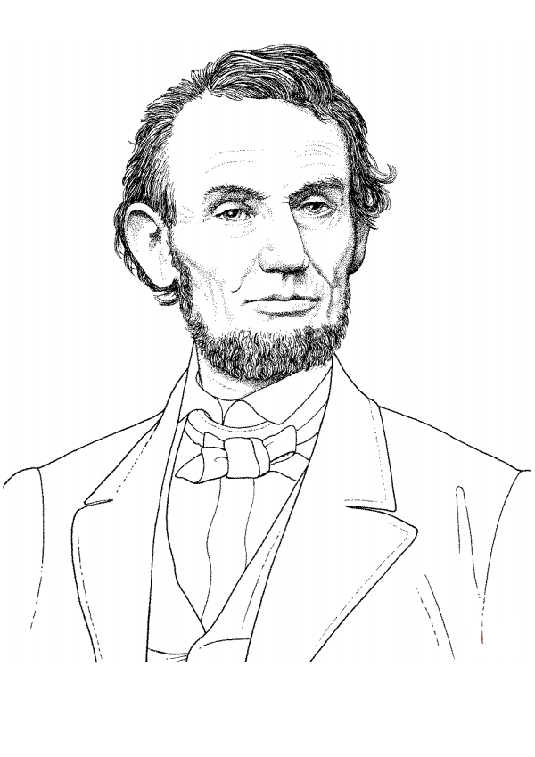 Dibujo de Presidente Abraham Lincoln para Colorear