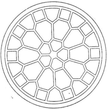 Dibujo de Forma de Caparazn de Tortuga Geomtrico para Colorear