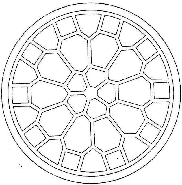 Dibujo de Forma de Caparazn de Tortuga Geomtrico para Colorear