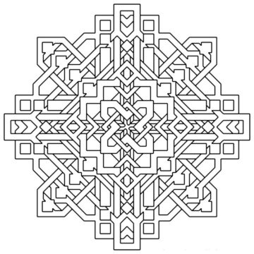 Dibujo de Geomtrico Complejo para Colorear