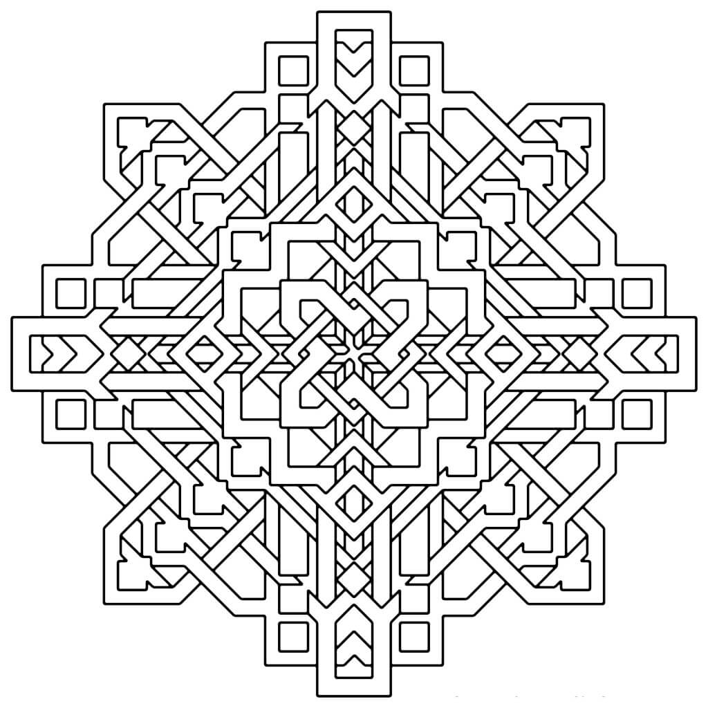 Dibujo de Geomtrico Complejo para Colorear