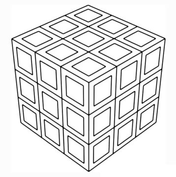 Dibujo de Geomtrico Cbico para Colorear