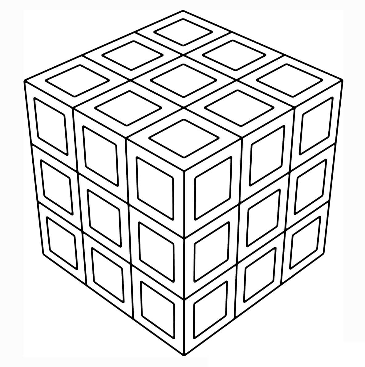 Dibujo de Geomtrico Cbico para Colorear